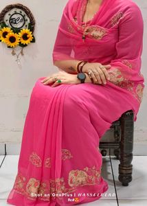 Elegant Pink Saree