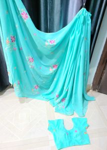 Set 2 Trading Quality Sarees &amp; 1 Blouse