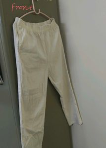 White Straight Fit Pant