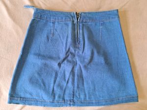 Blue Denim Korean Skirt For Women
