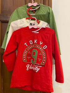 Boys Full Sleeves T-Shirts (Set of 3)