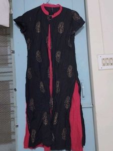 Black And Red Kurta