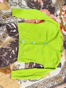 Green Knit Cardigan