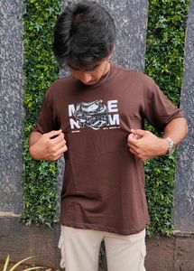 Brown Graphic Print T-Shirt