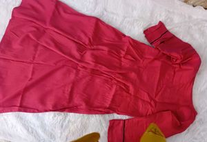 Red Embroidered Dress