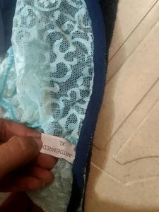 New &amp; Unused Blue Lacy Demicup Bra And Panty Set