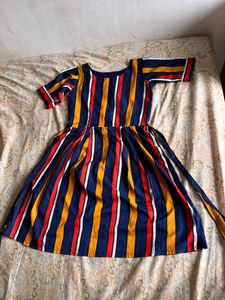 Striped Fit &amp; Flare Dress