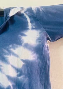 Blue Tie-Dye Midi Dress