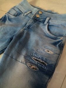 Distressed Light Wash Denim Jeans for women