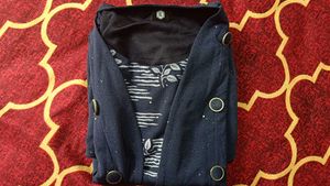 Elegant Navy Blue A-Line Top