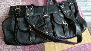 Black Buckled Backpack