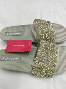 Sparkly Slip-On Sandals
