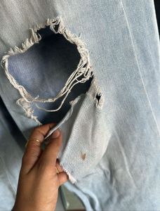 Ripped Wide Leg Jeans