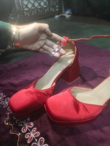 Red Platform Heels