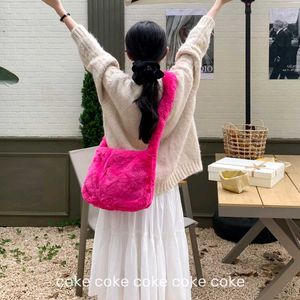 Hot Pink Fuzzy Shoulder Bag