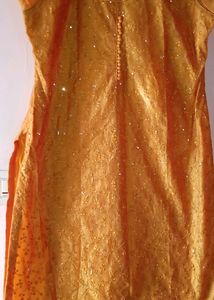 New Mustard Chinkari Kurti