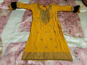 Festive Mustard-Green Sharara Set with Dupatta