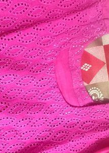 Pink Eyelet Fabric Chicken Fabri,L,35
