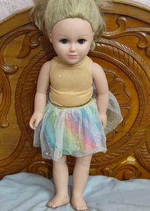 Vintage Doll with Rainbow Tutu