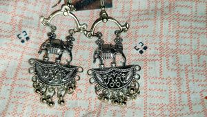 Oxidised Earring