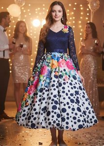 Floral & Polka Dot Party Dress