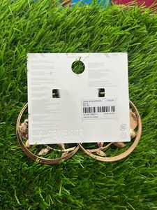 Forever 21 Rose Hoop Earrings
