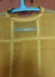 Sheer Mustard Top