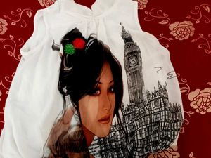 Stylish White Printed Top