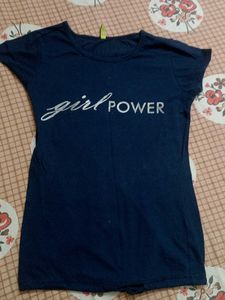 Girl Power Tee - Navy