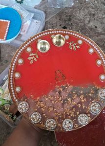Decorative Resin Pooja Thali