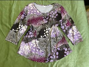 Abstract Print Long Sleeve Top