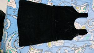 Brand New Jet Black Velvet Dress With Short Jacket
