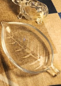Vintage Glass Turtle Trinket Dish