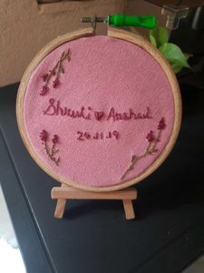 Personalized Embroidered Hoop Art