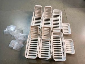 (Pack Of 12) Self Adhesive White Bathroom Organize