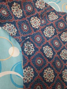 Pure Cotton Hakooba Print Top Wear Office College