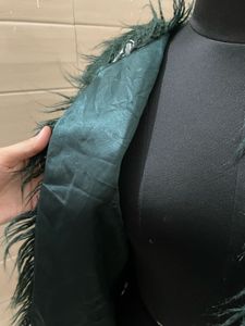Luxury Ostrich Feather Imported Short Vest