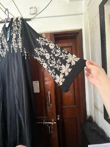 Elegant Black Embroidered burkha