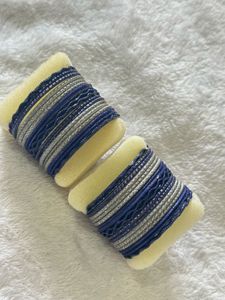 Blue &amp; Silver Bangles..