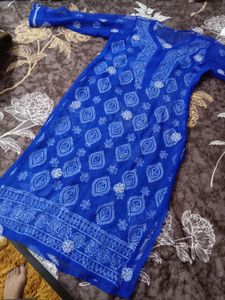 Chikankari Straight Kurti