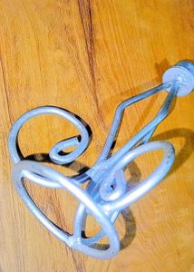 Silver Metal Candle Holder