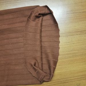 Professional Brown Pencil Skirt With No Slit And Fully Elastic  , Brought From Germany