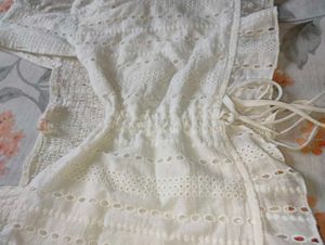 White Eyelet Crop Top