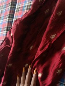 Maroon Kurta  Banarasi Suit