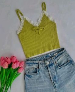 Cami Top Solid Green