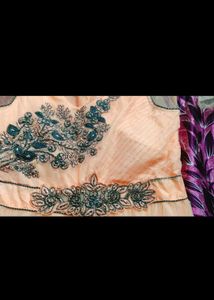 Elegant Peach Ethnic Gown