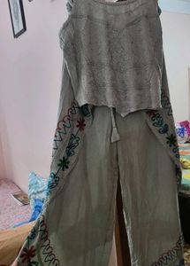 Embroidered Top & Palazzo Set