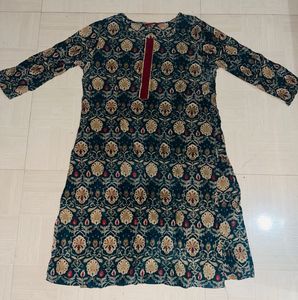Elegant Green Printed Kurti