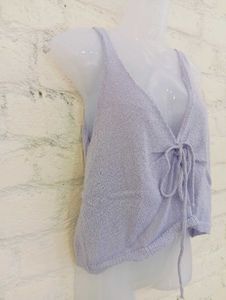 Lavender Crochet Crop Top