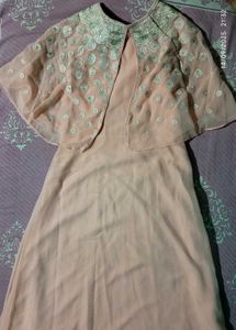 Peach😍 Embroidered Kurta Set